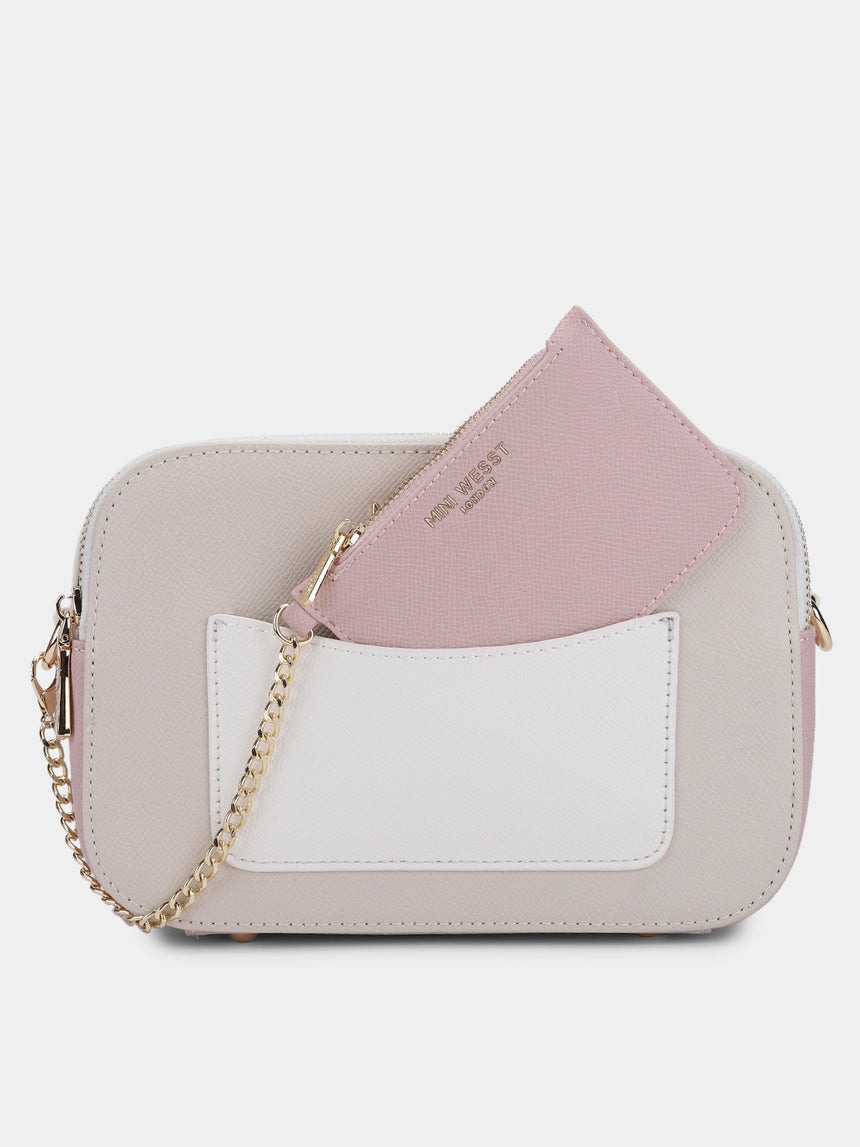 Uptown Luxe Beige Crossbody