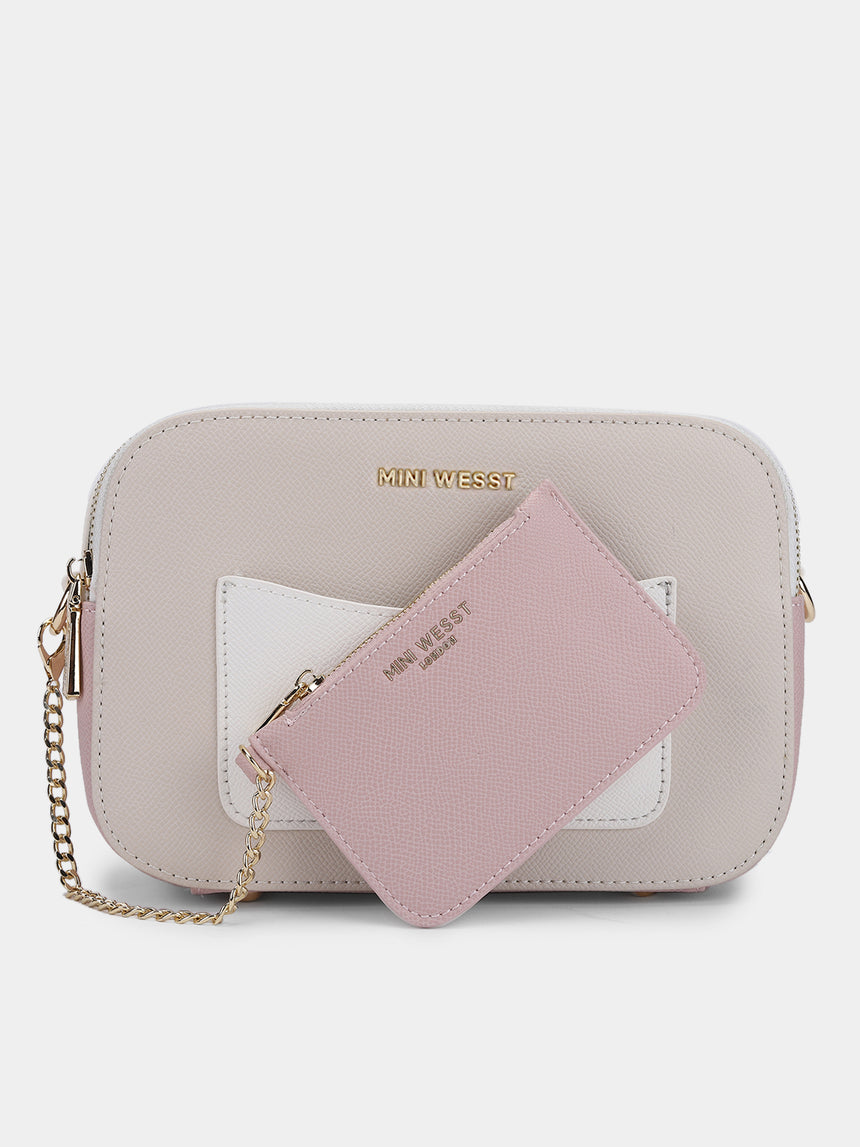 Uptown Luxe Beige Crossbody