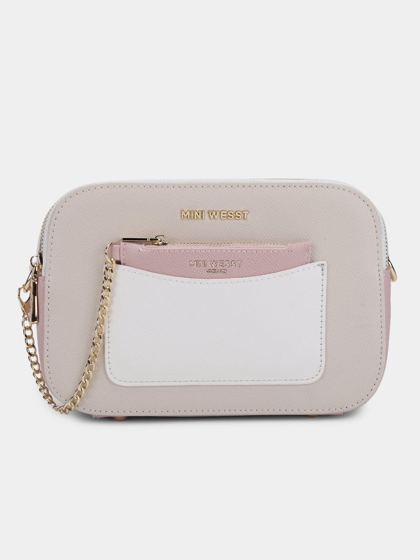 Uptown Luxe Beige Crossbody