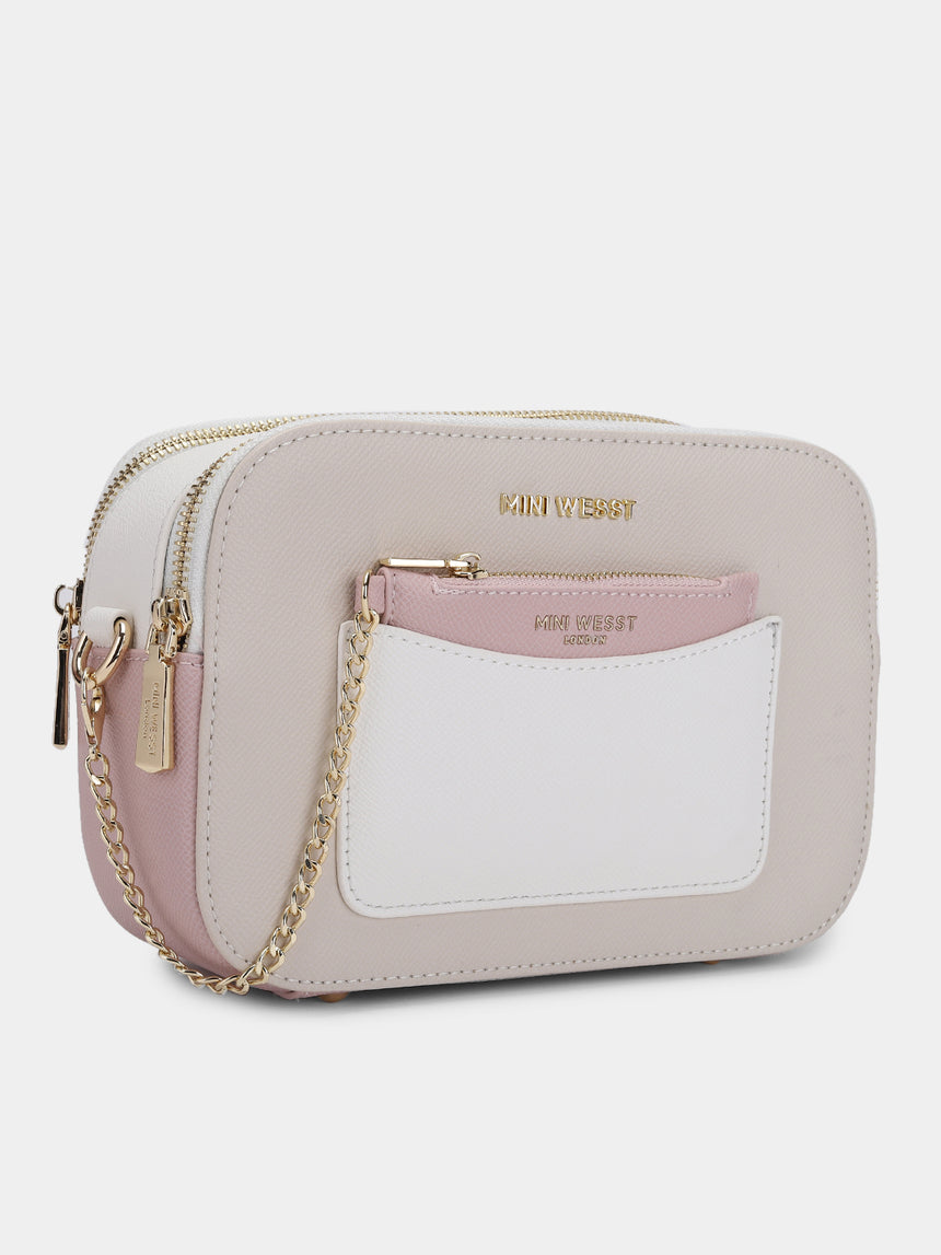 Uptown Luxe Beige Crossbody