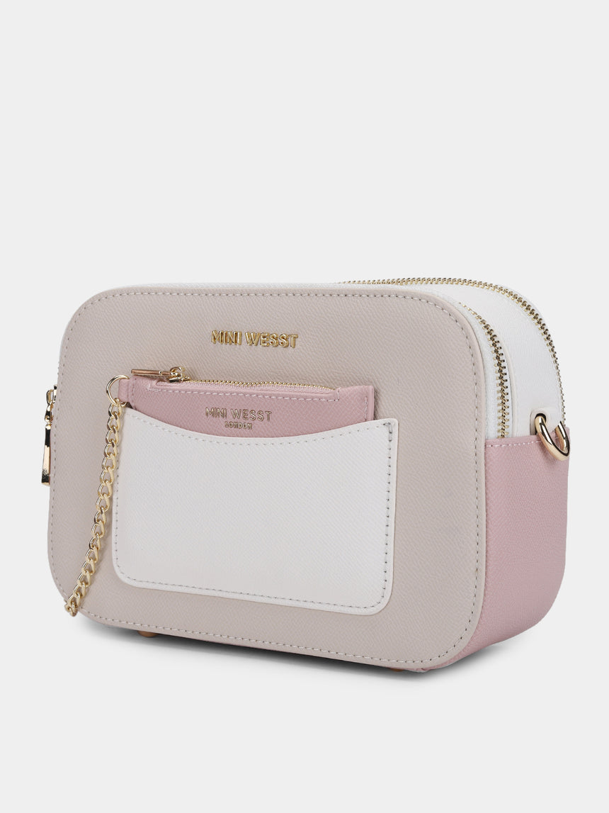 Uptown Luxe Beige Crossbody