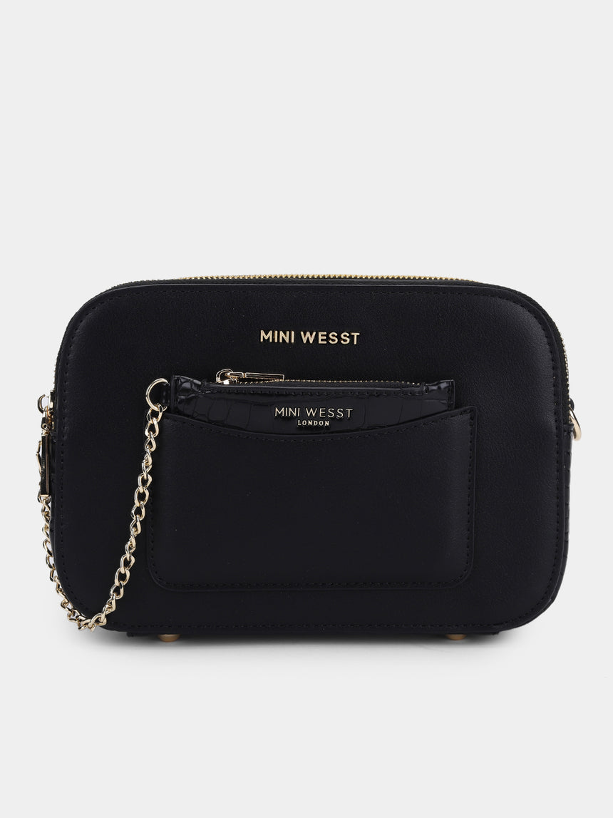 Uptown Luxe Black Crossbody
