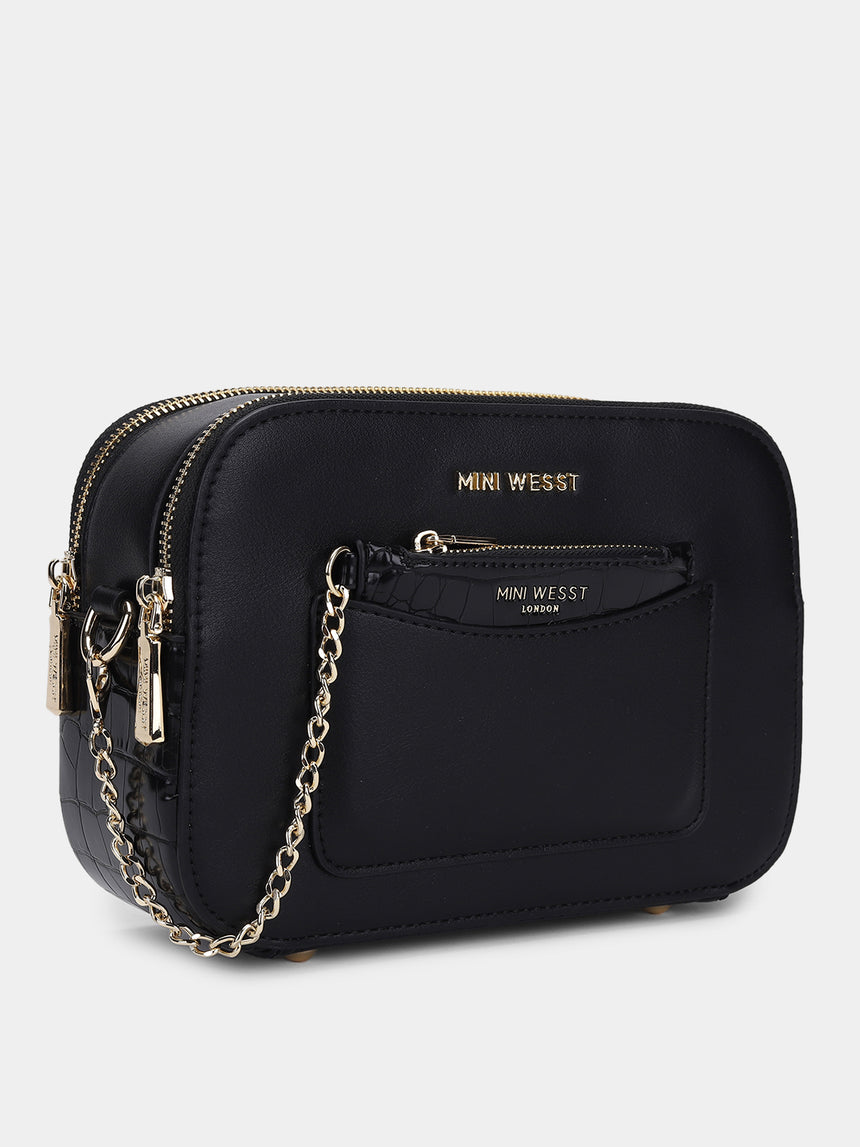Uptown Luxe Black Crossbody