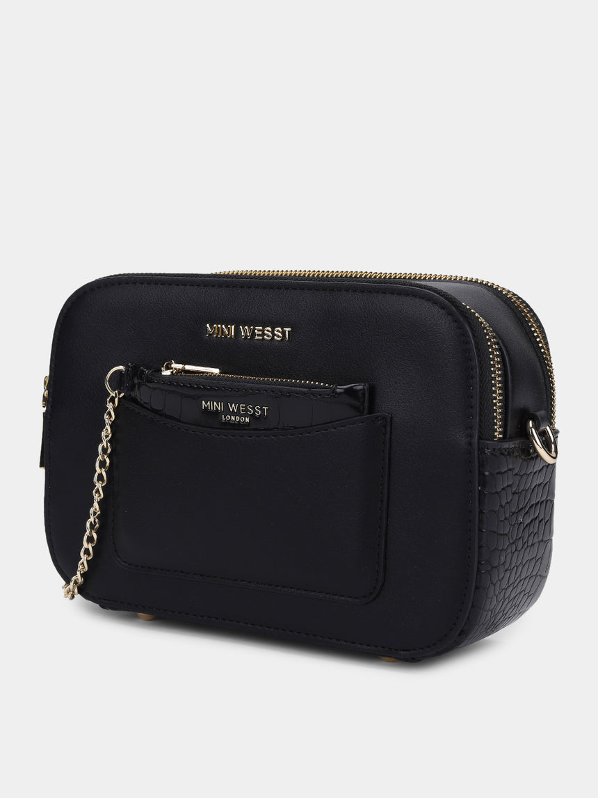 Uptown Luxe Black Crossbody