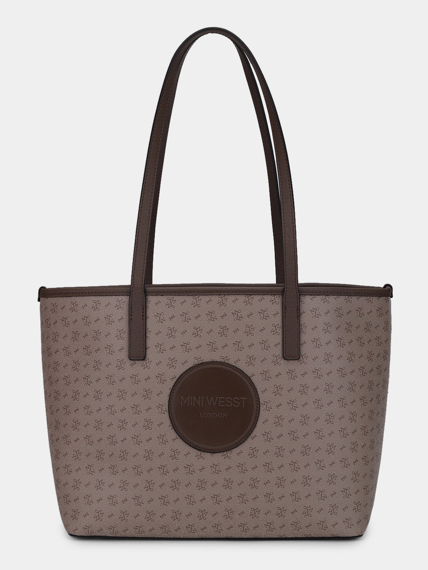 East West Brown Tote
