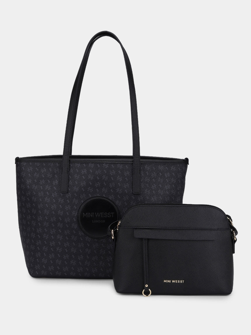 East West Black Tote
