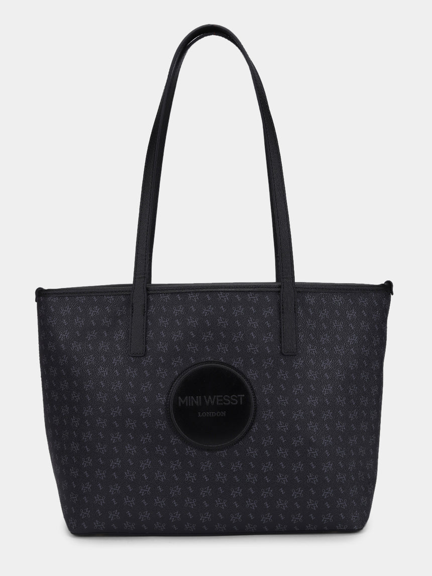 East West Black London Tote