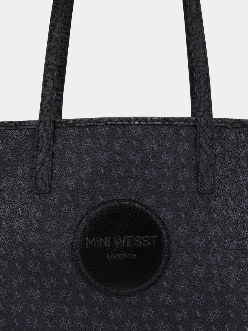 East West Black London Tote