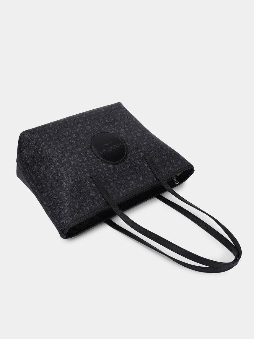 East West Black Tote