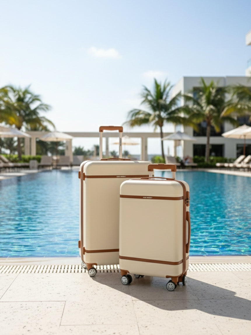 Wanderlust Beige Set Of Small & Medium Luggage