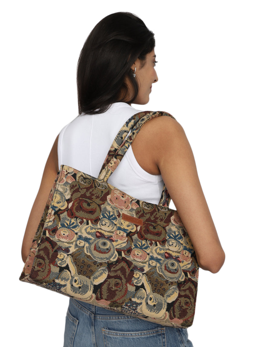 Mr Teddy Printed Tote