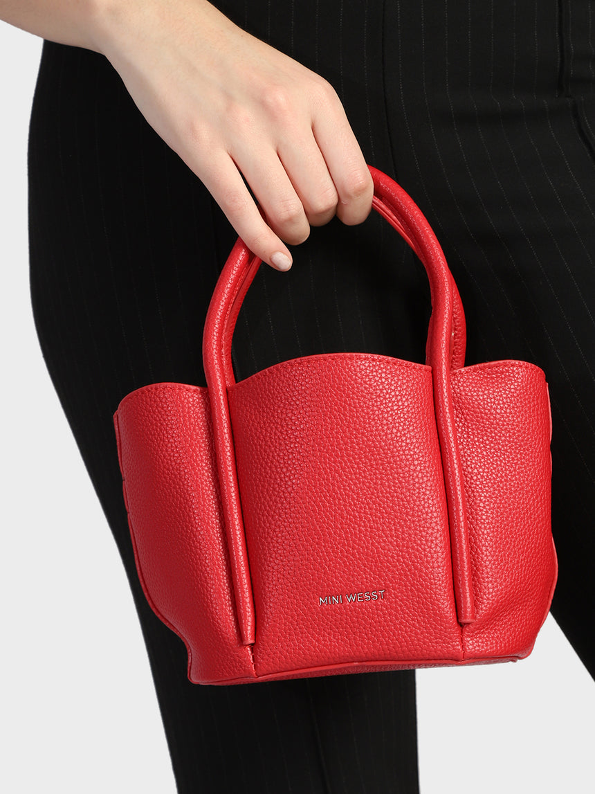 Barbara Red Bucket Handbag