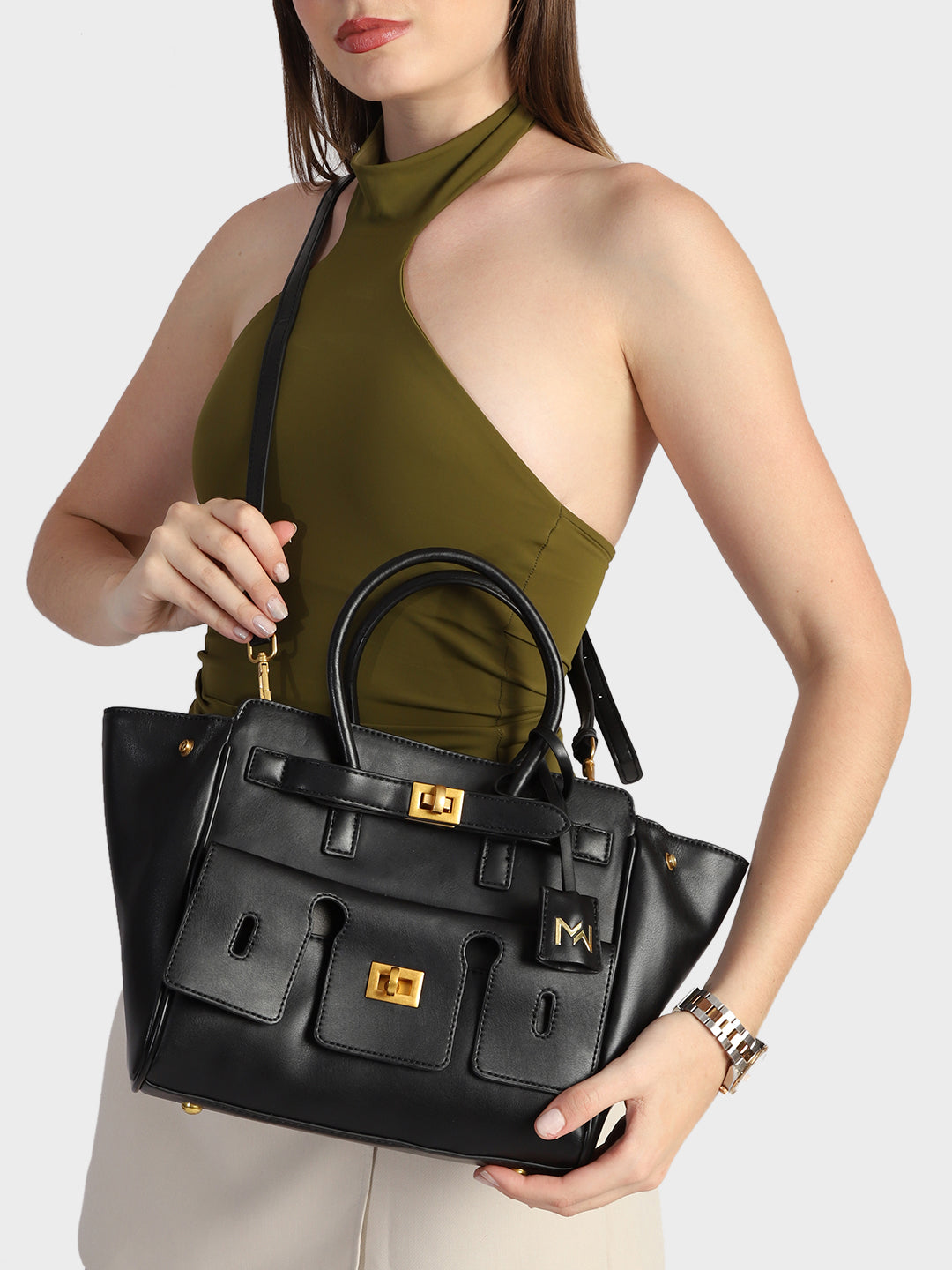 Black Hazel Handbag