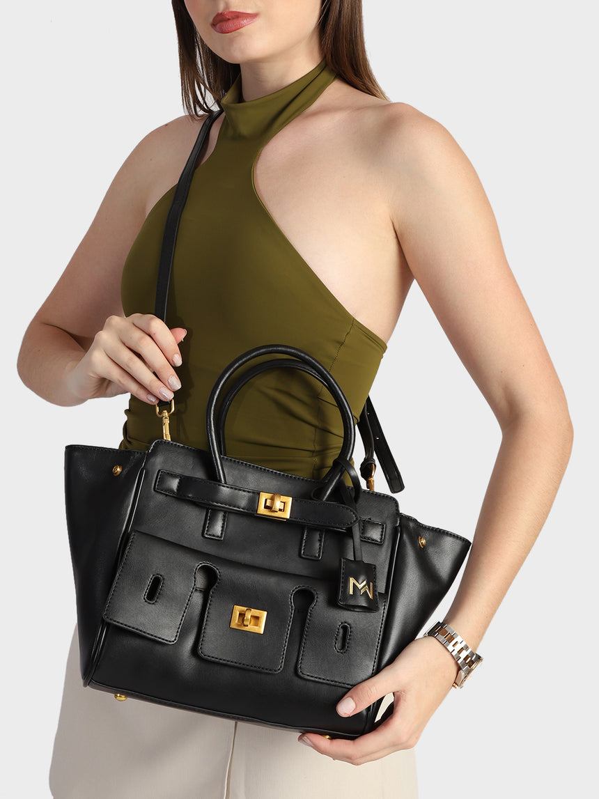 Black Hazel Handbag