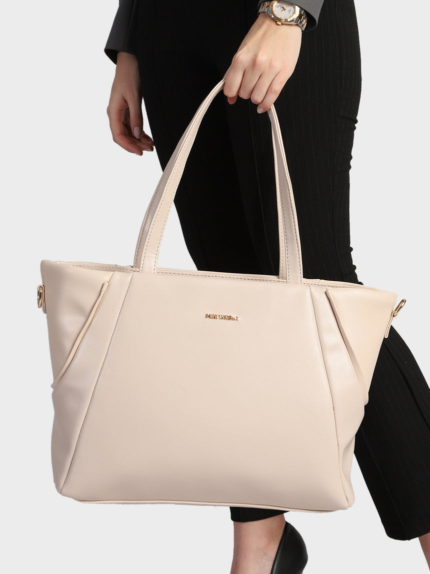 Charles Beige Classic Tote Bag