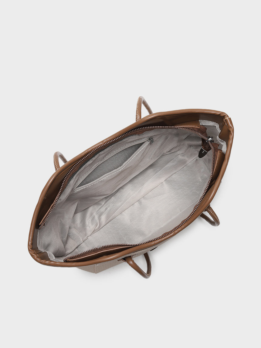 Mw Teds Off-White Tote Bag