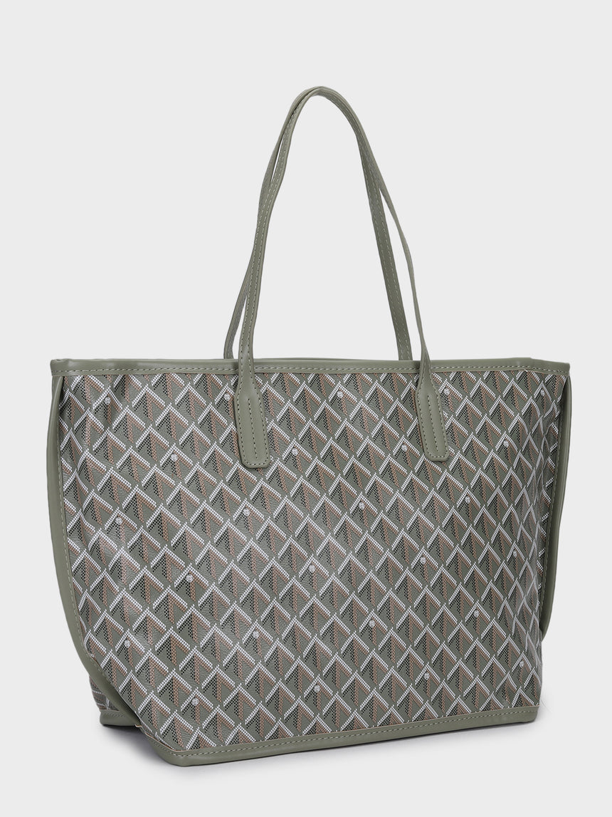 Grey Yara Tote Bag