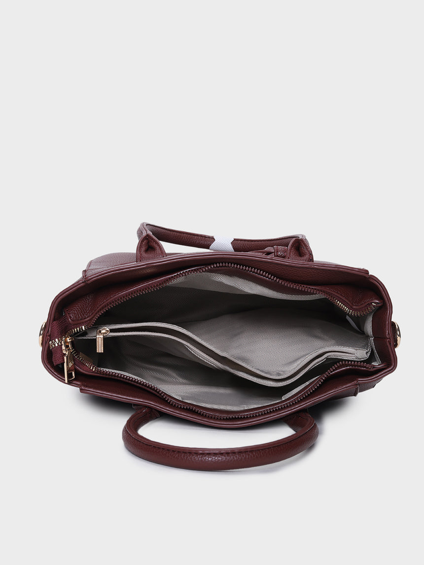 THEA MAROON HANDBAG