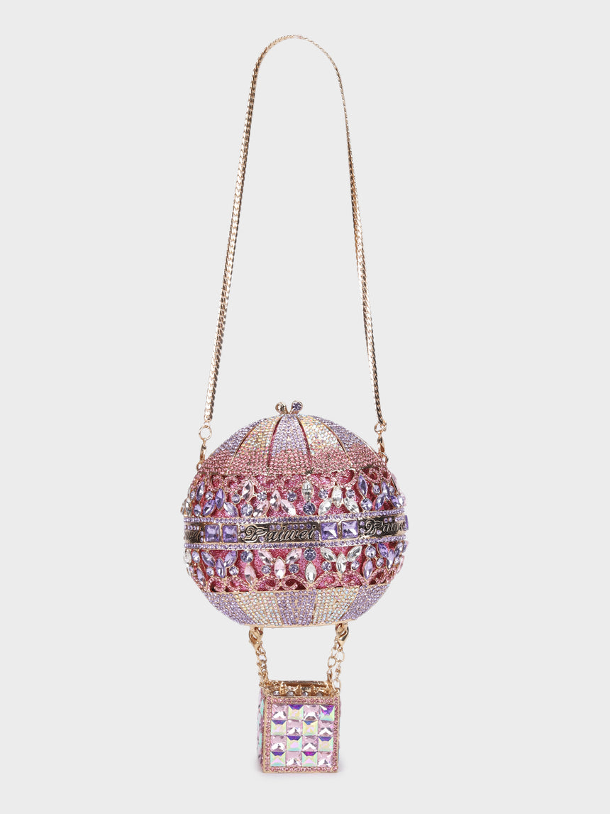 Hot Air Balloon Multicoloured Clutch