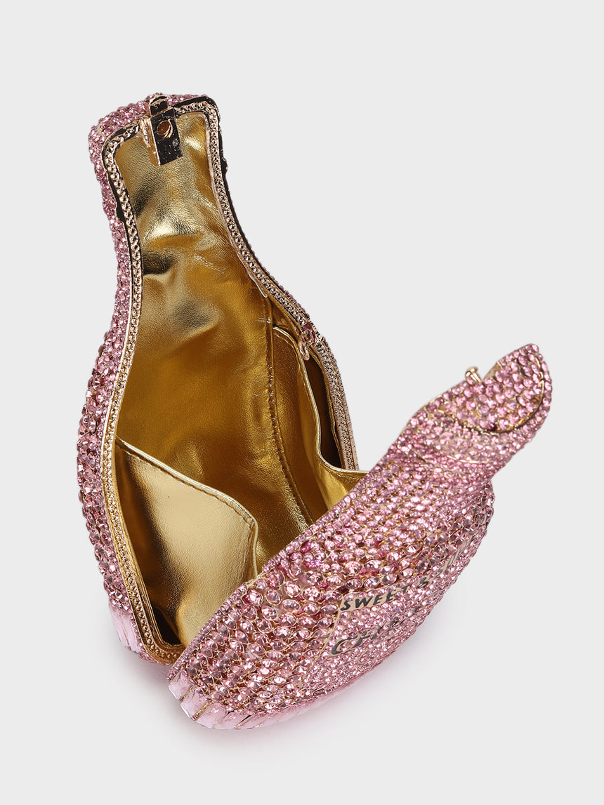 Champagne Multicoloured Clutch