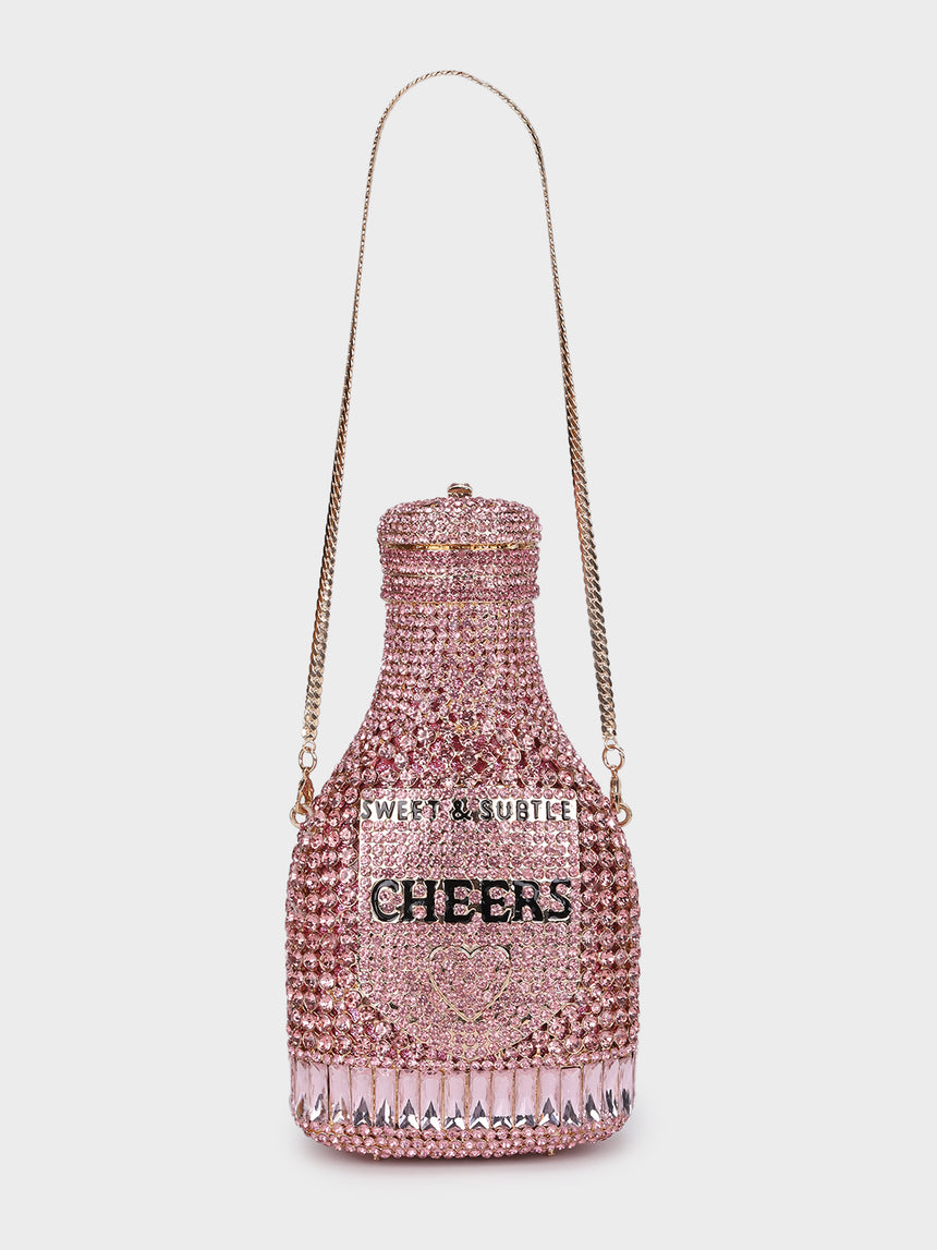 Champagne Multicoloured Clutch