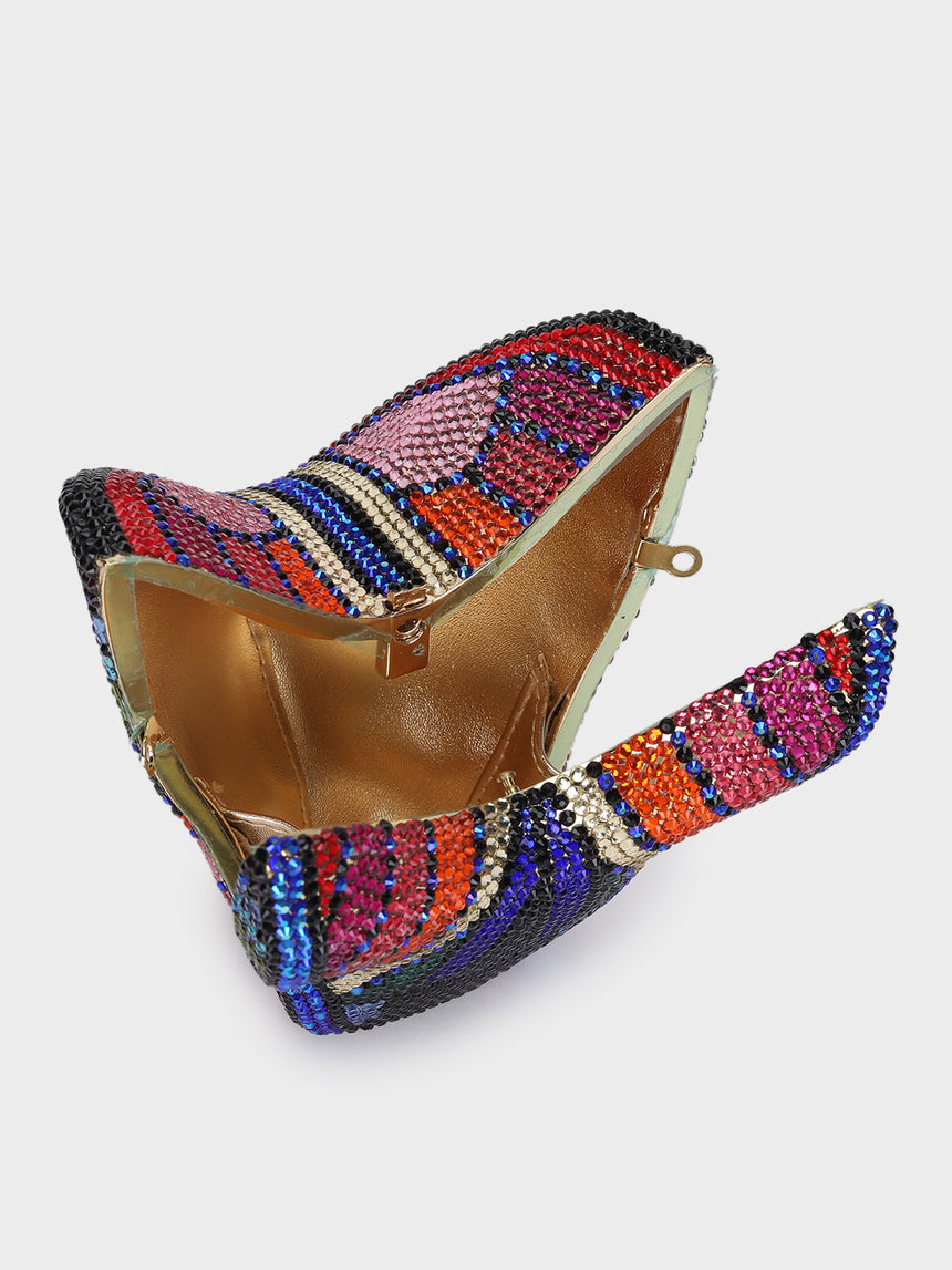 Butterfly Multicoloured Clutch