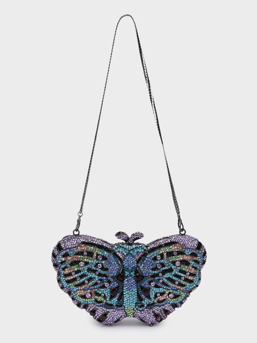 Butterfly Multicoloured Clutch
