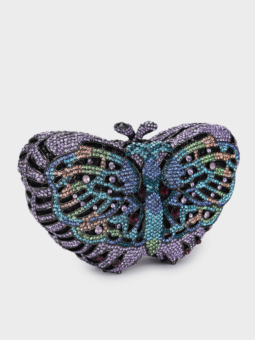 Butterfly Multicoloured Clutch