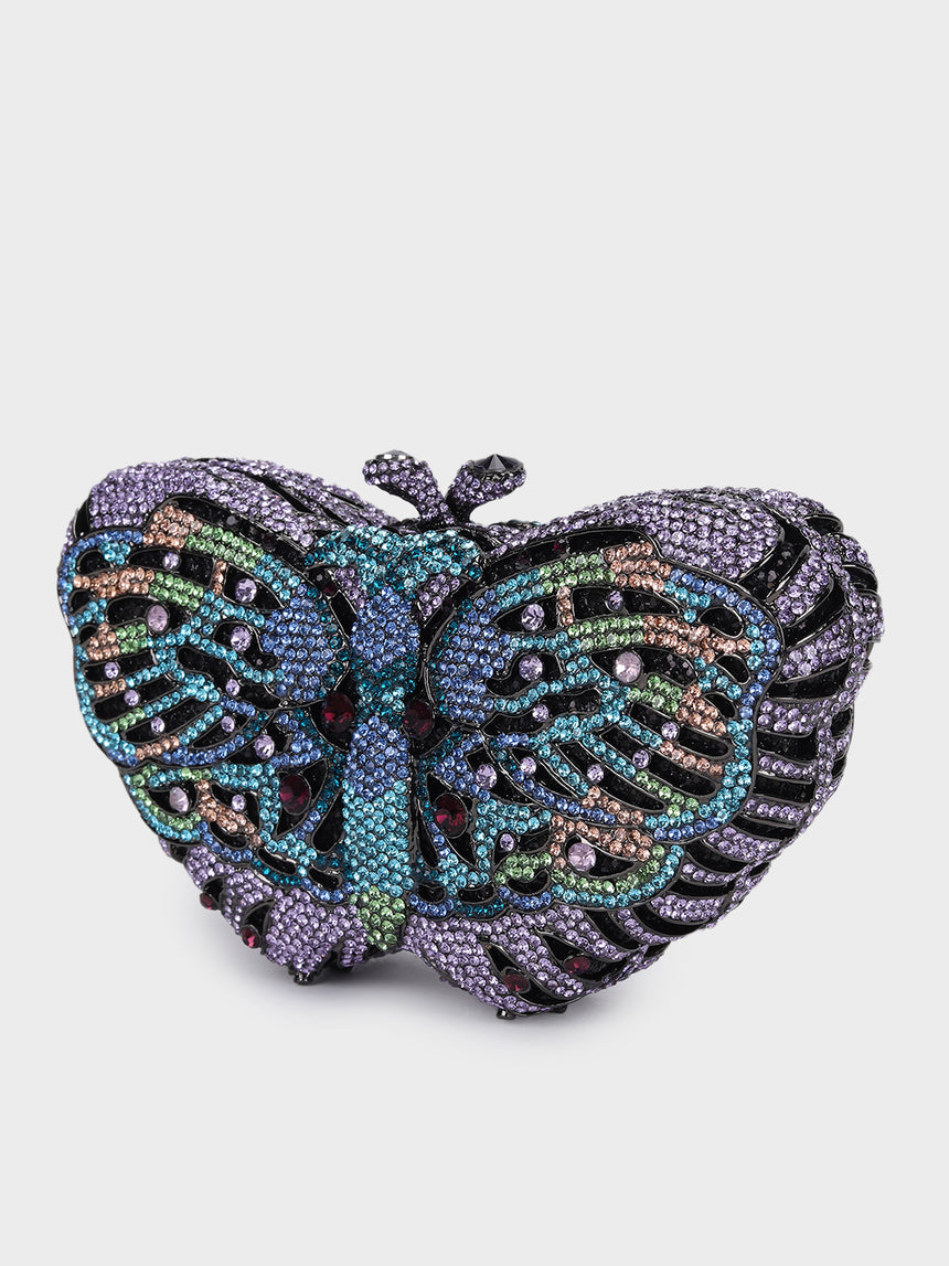 Butterfly Multicoloured Clutch