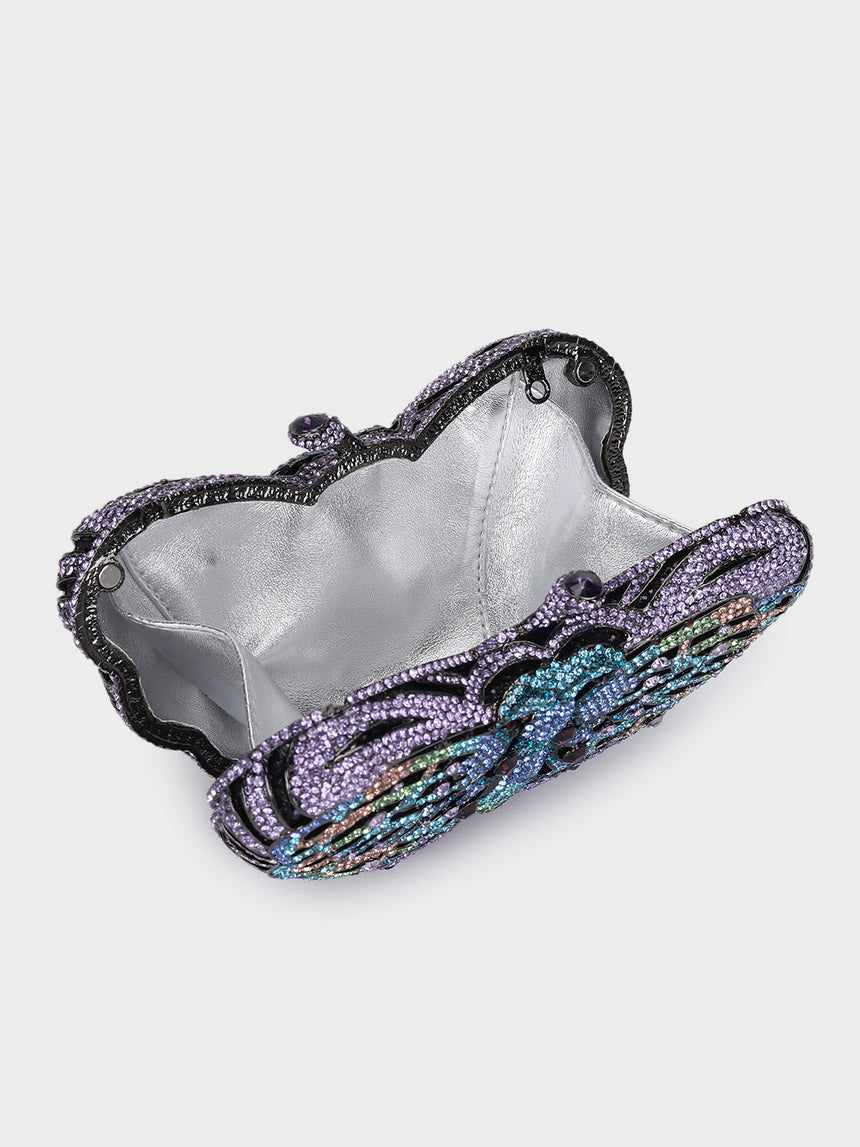 Butterfly Multicoloured Clutch
