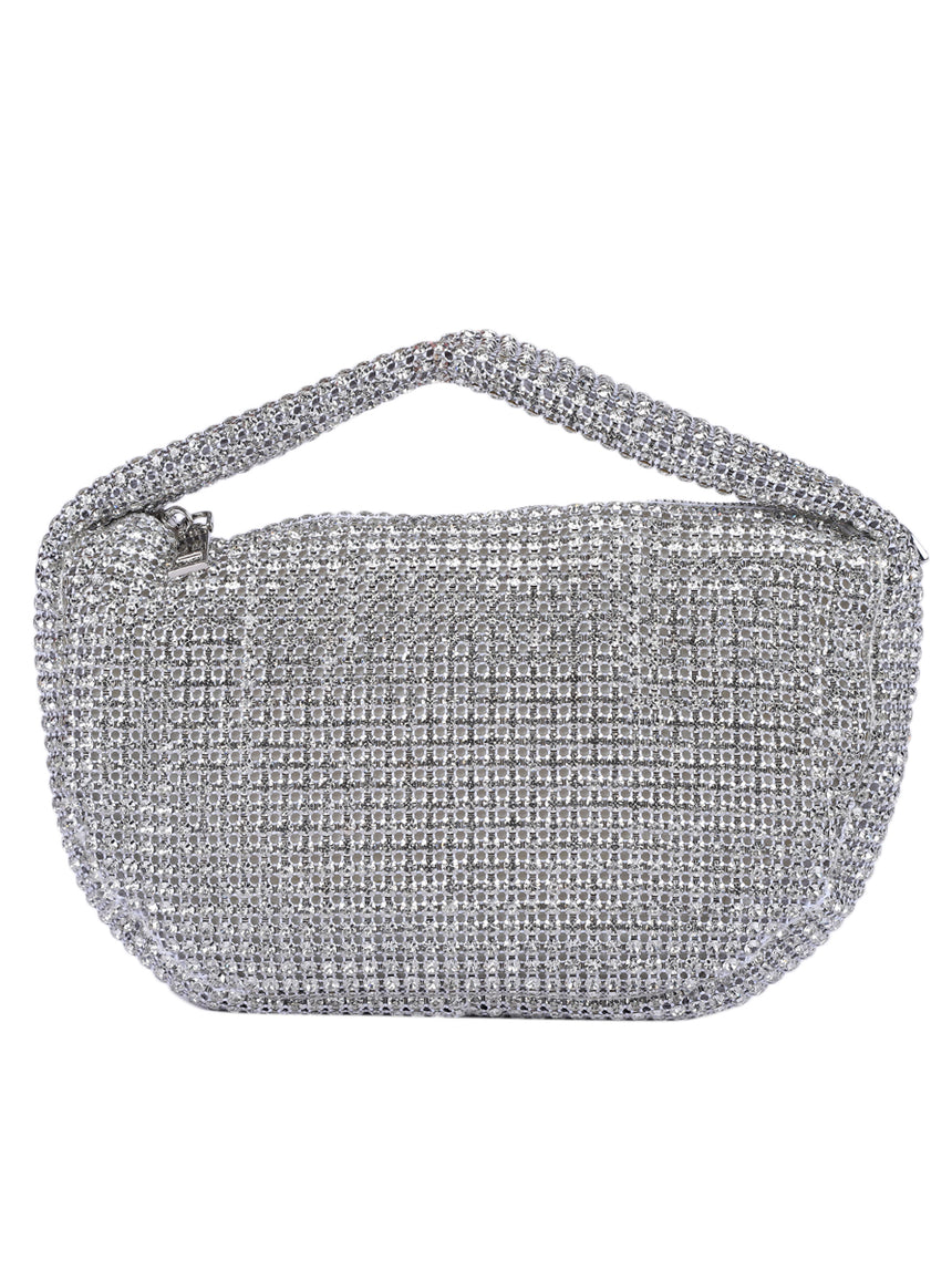 Valeria Silver Clutch