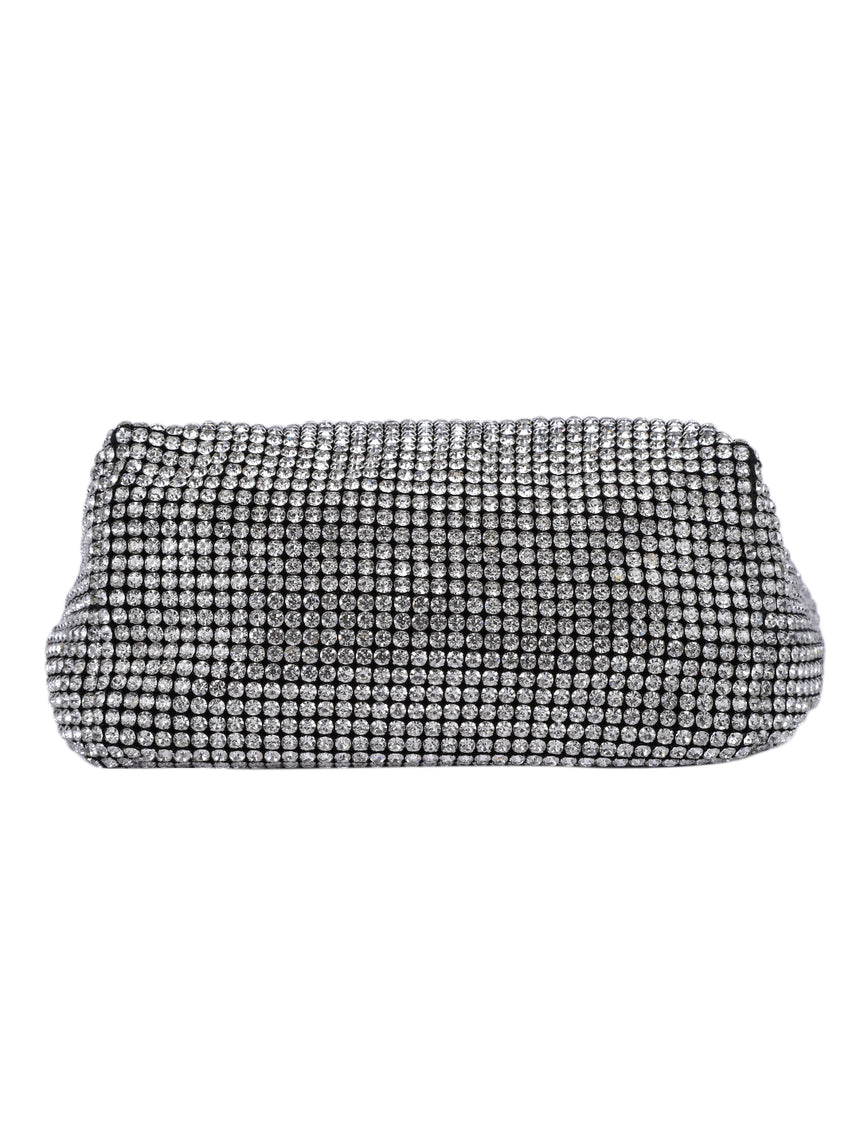 Amelia Silver Clutch