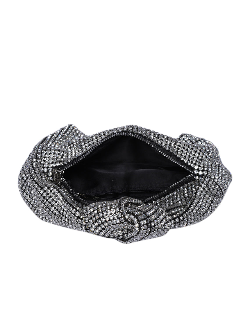 Amelia Silver Clutch