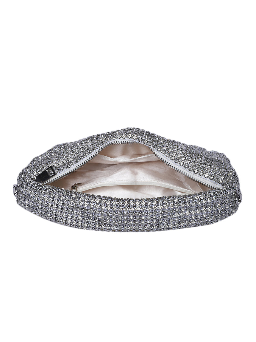 Valeria Silver Clutch
