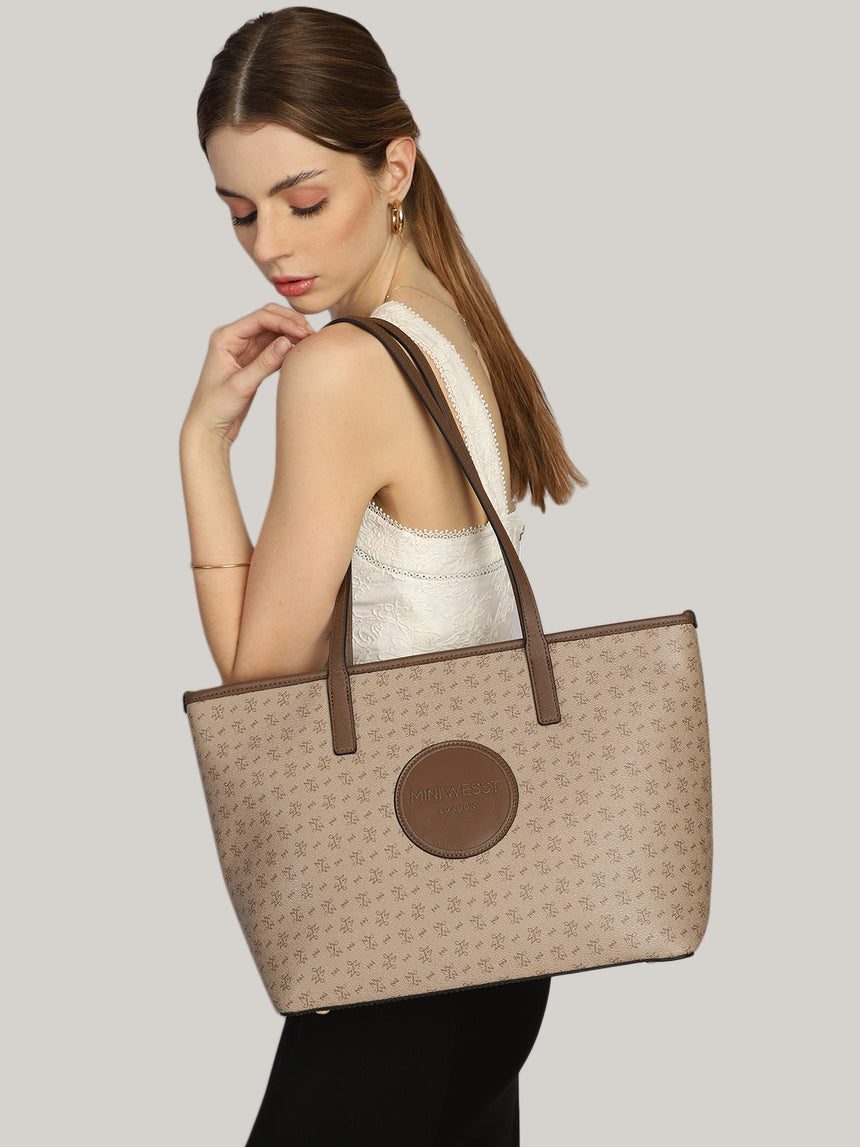 East West Brown Tote