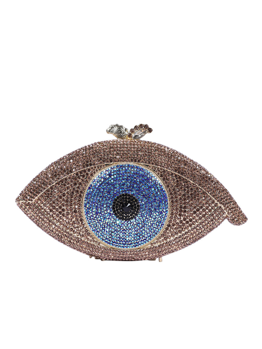 Evil Eye Golden Rose Gold Clutch