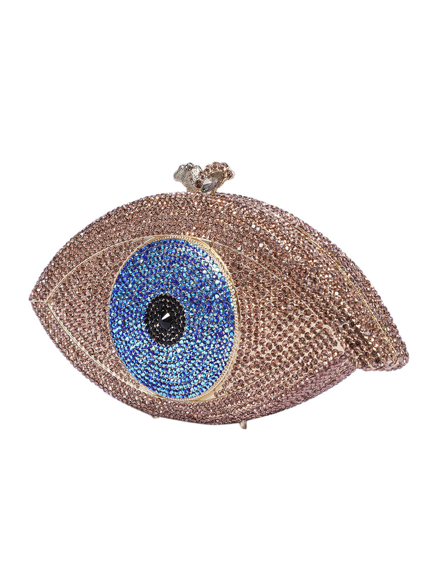 Evil Eye Golden Rose Gold Clutch