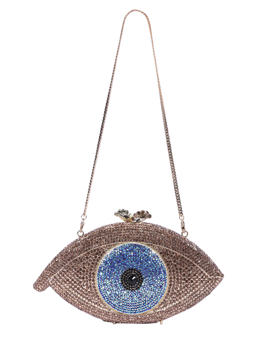 Evil Eye Golden Rose Gold Clutch