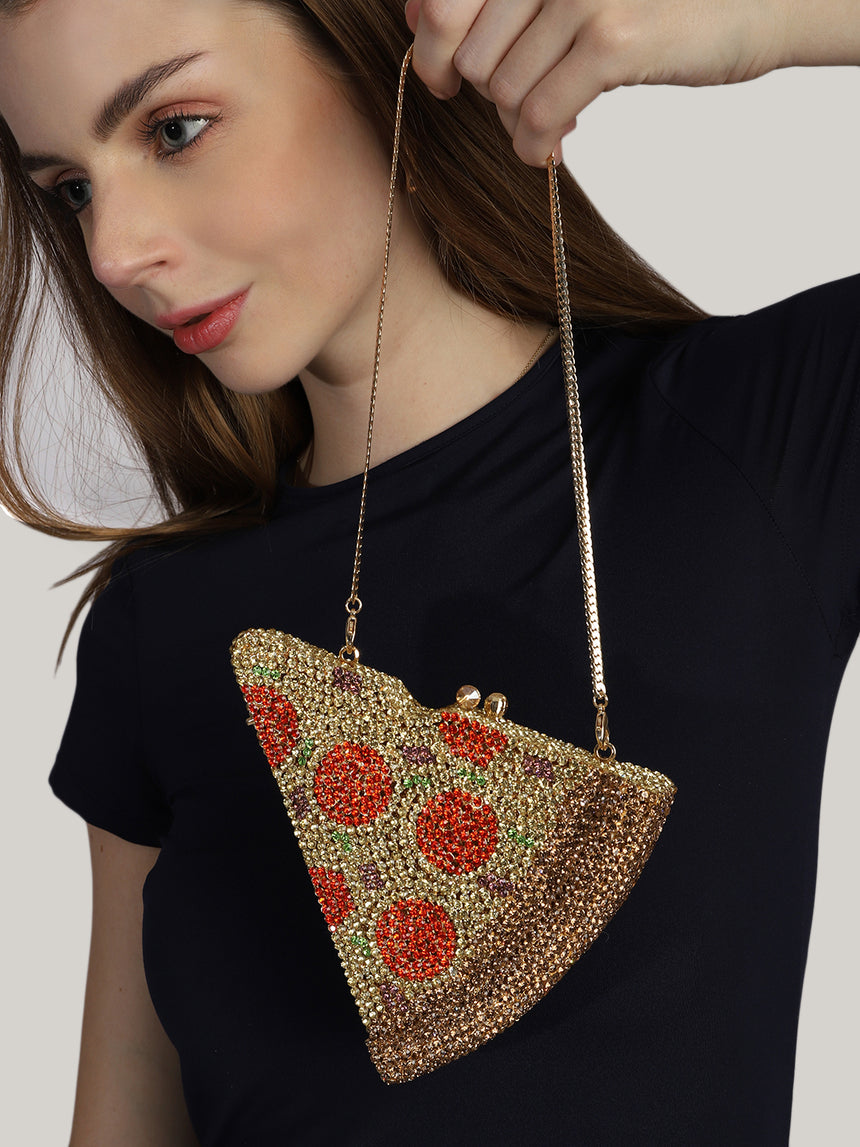 Pizza Multicolor Clutch
