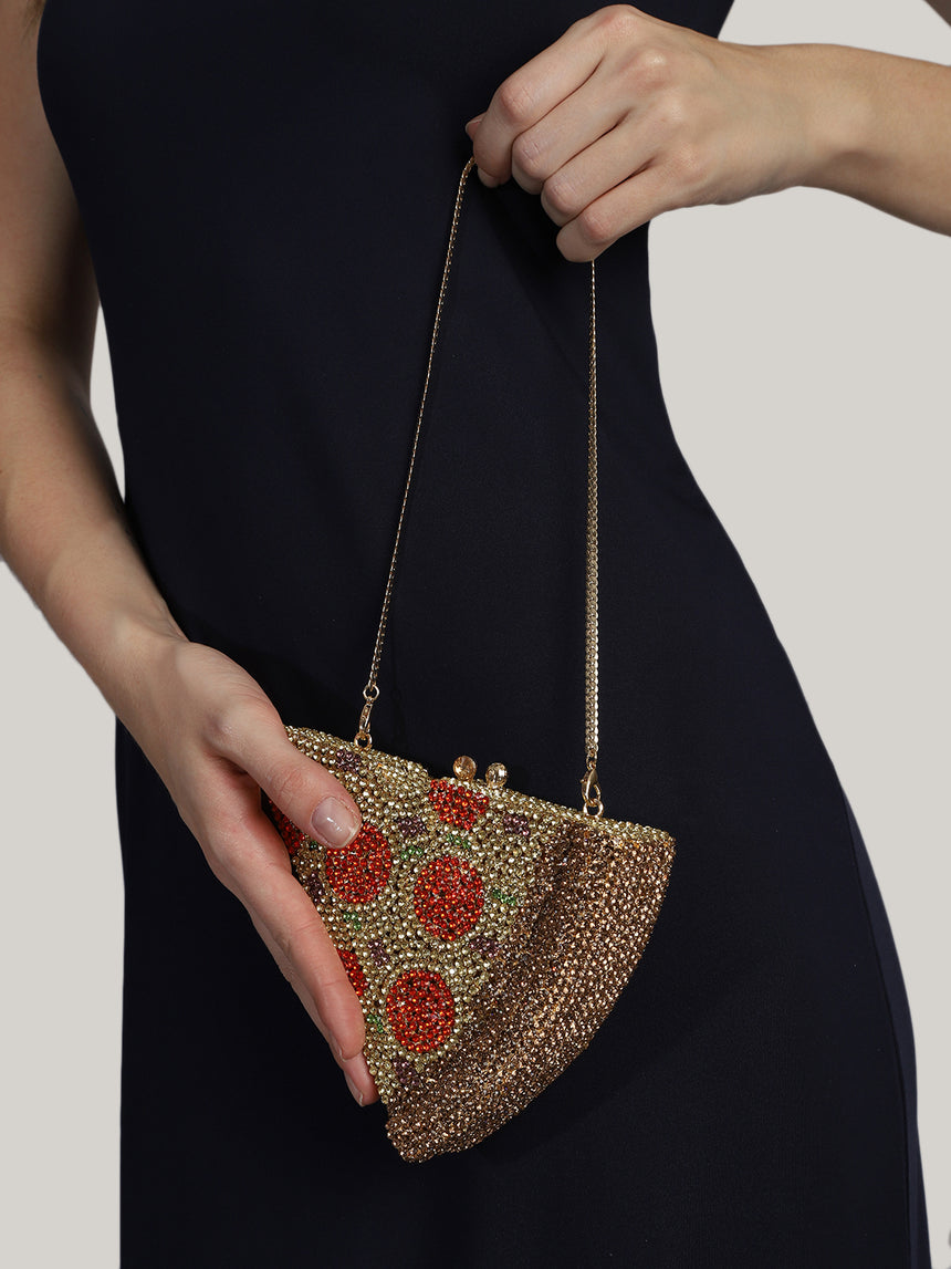 Pizza Multicolor Clutch