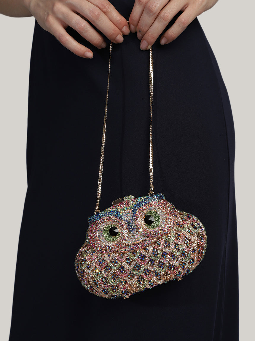 Owl Multicolor Clutch