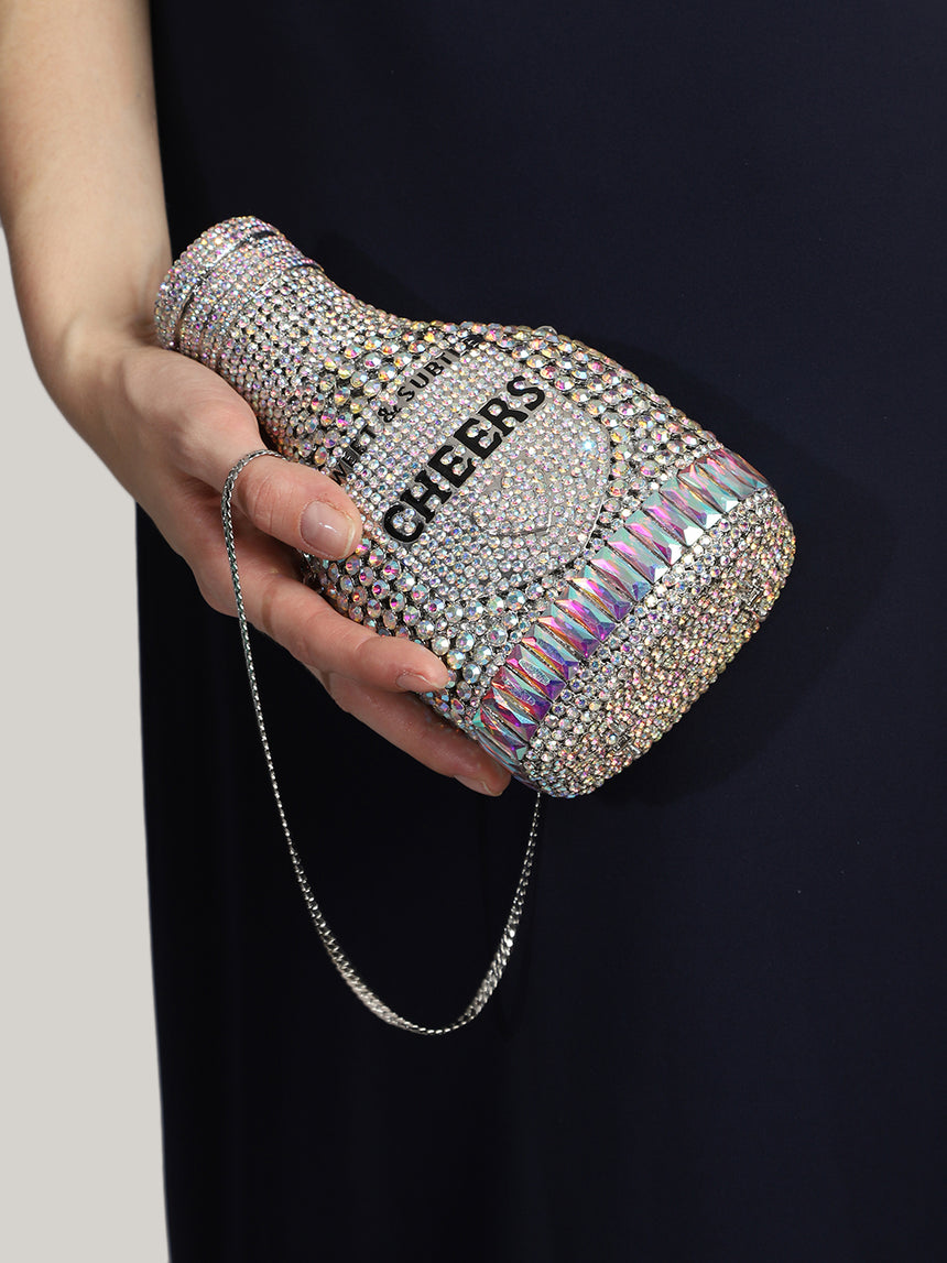 Champaigne Multicolor Clutch