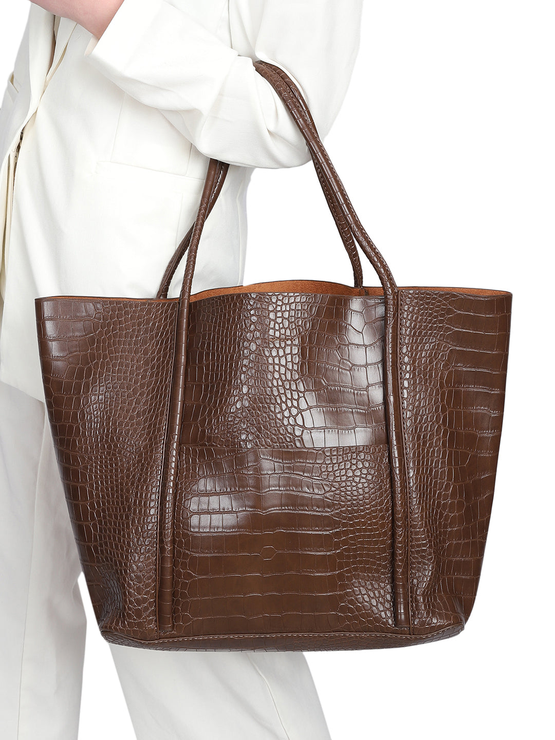 Castle Brown Tote Bag With Pouch