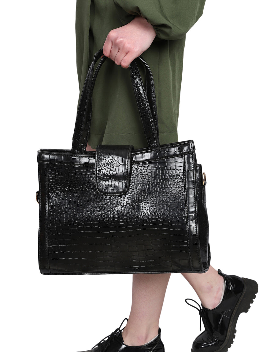 Mrs. Gavin Signature Black Hand Bag
