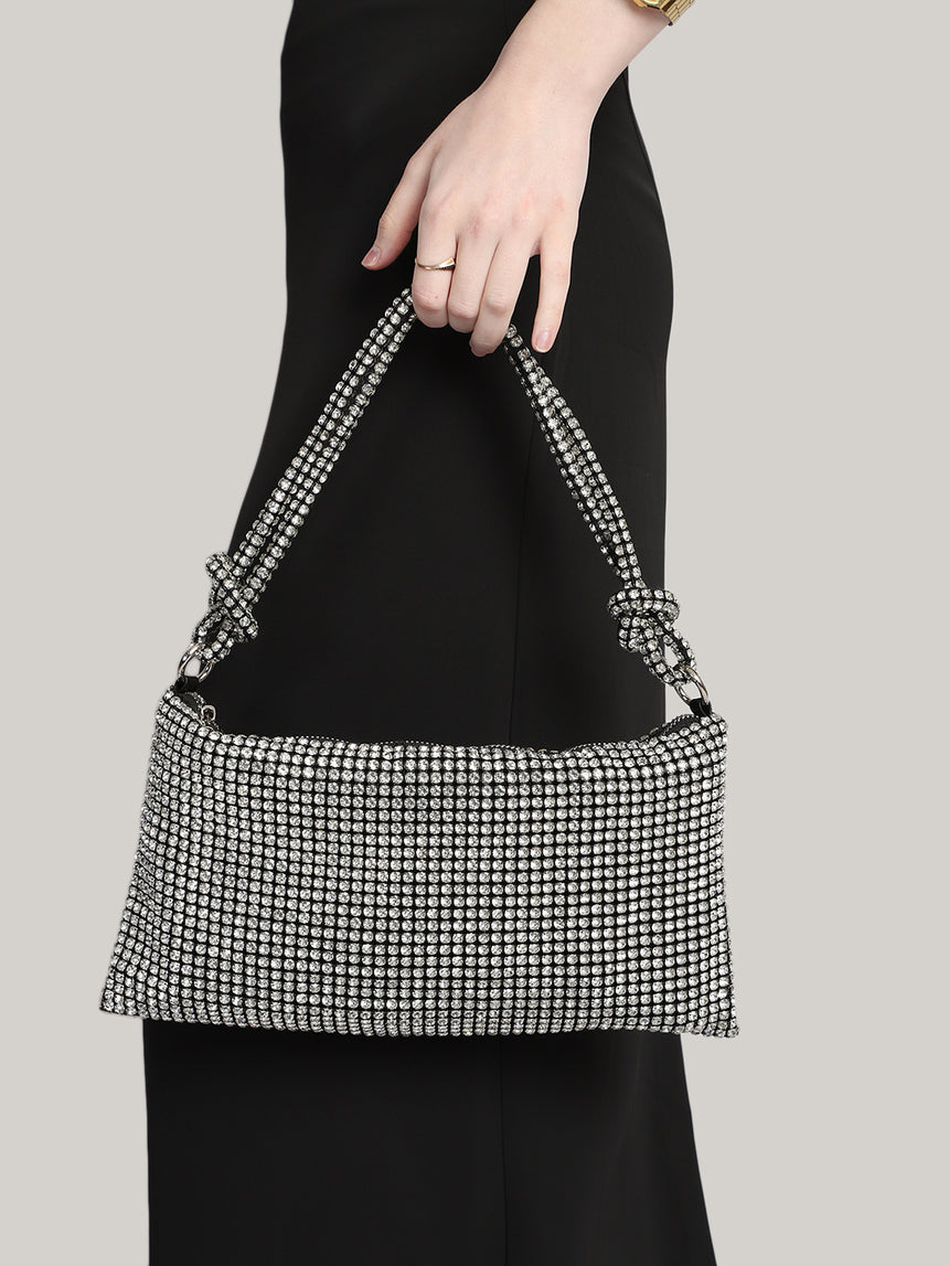 Cristina Silver Clutch