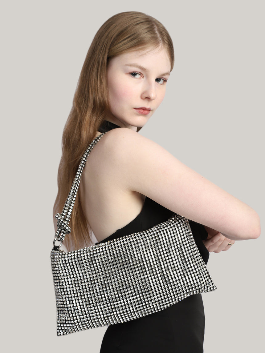 Cristina Silver Clutch