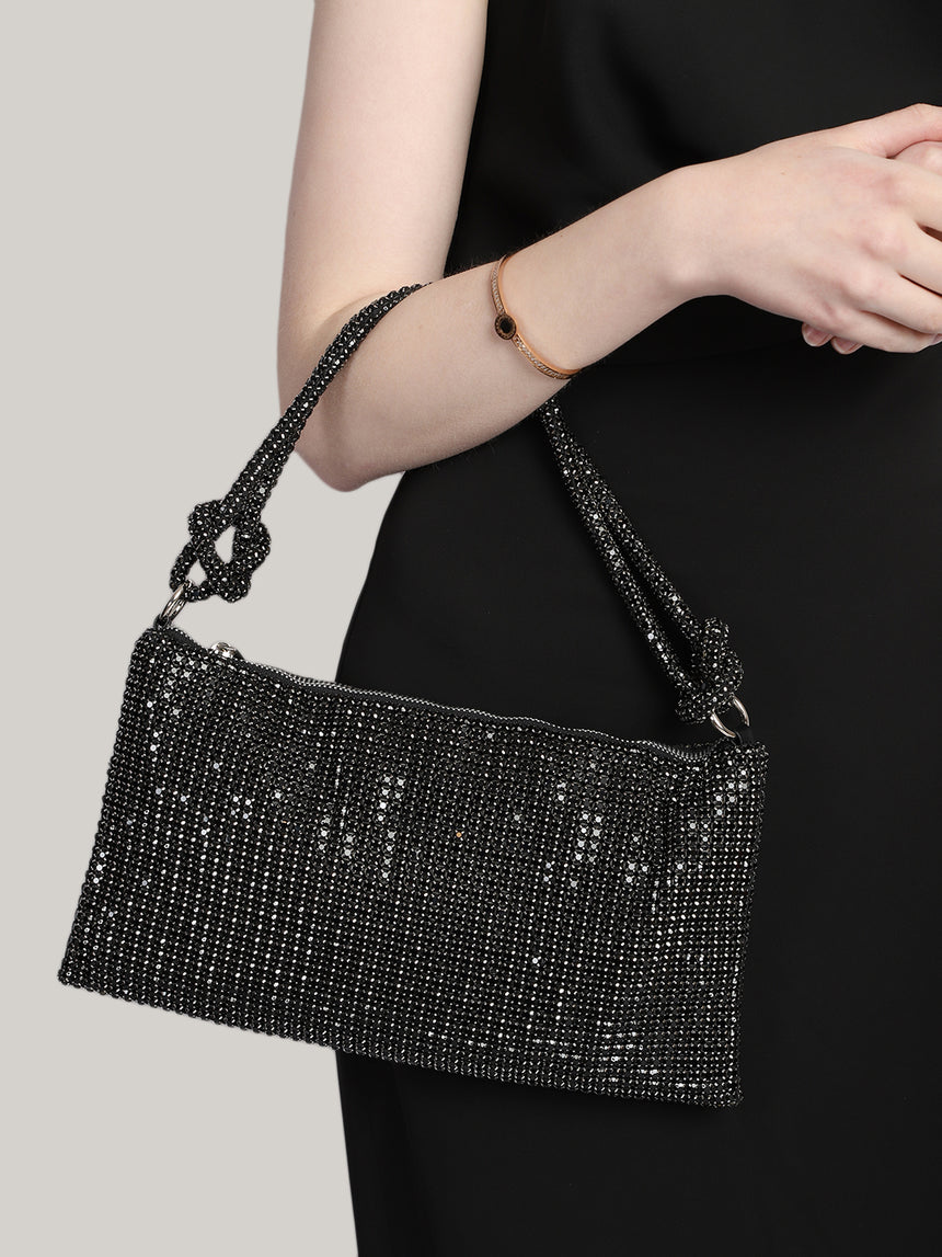 Cristina Black Clutch