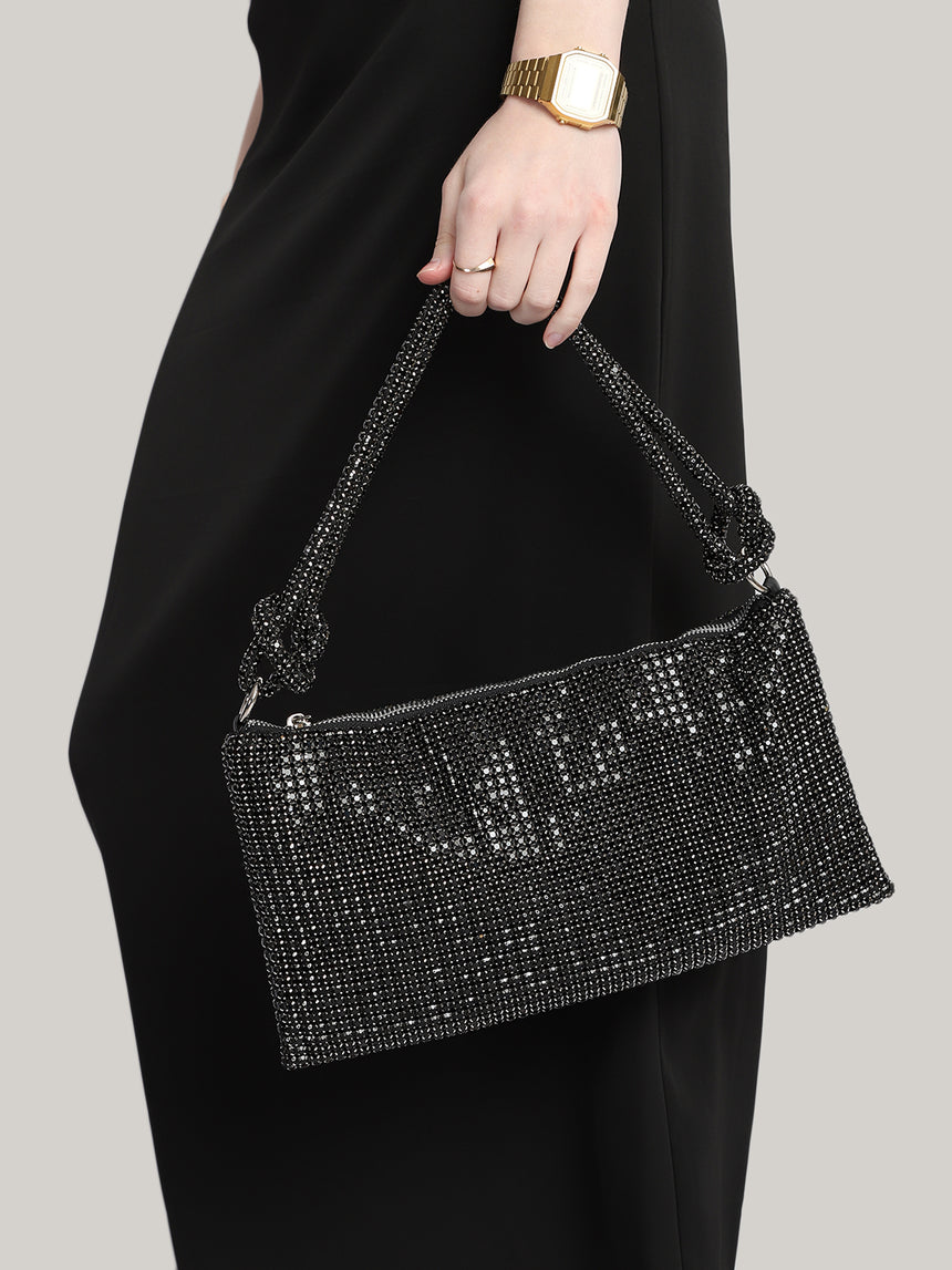 Cristina Black Clutch