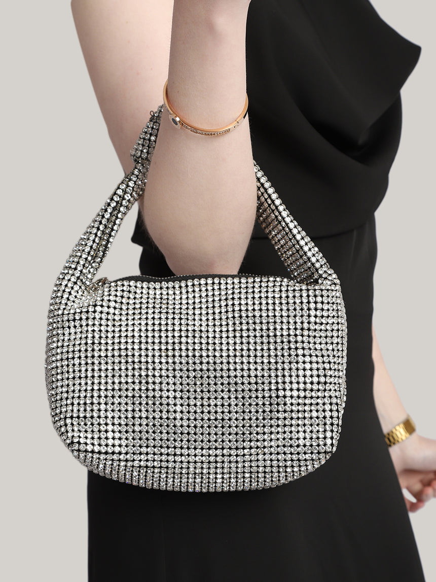 Amelia Silver Clutch