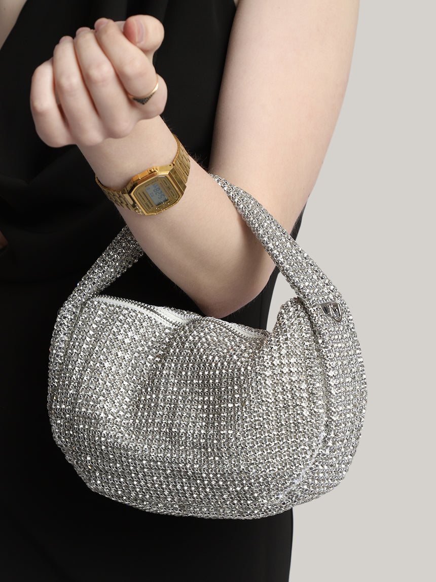 Valeria Silver Clutch